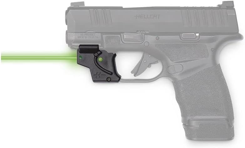 Viridian E Series Green Laser Sight, Custom Gun Fits, Railed or Non-Railed Pistols, Class 3R Green Laser Sight, 5mW Output