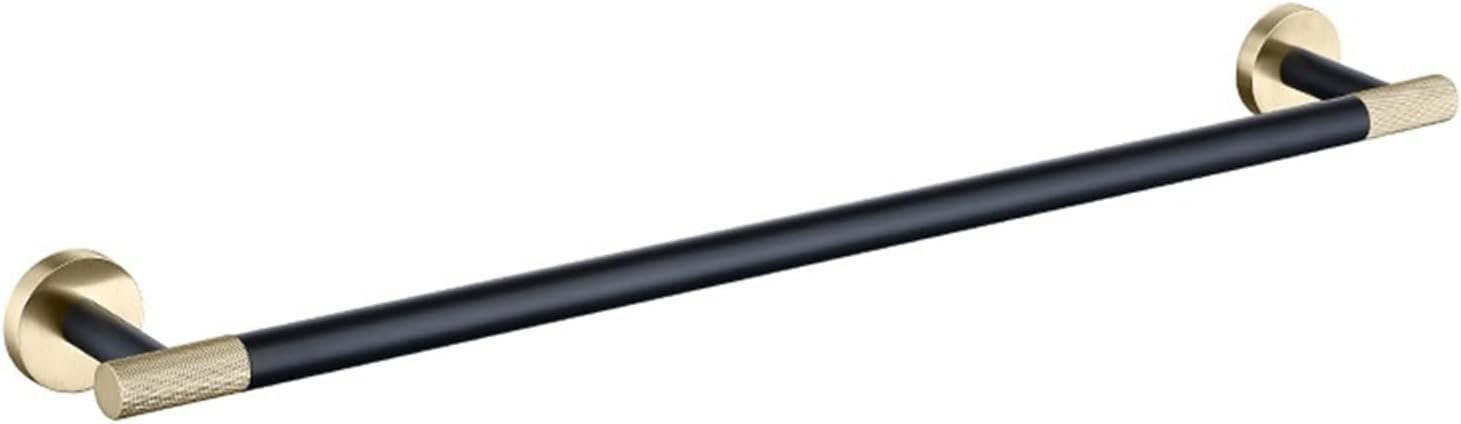 Black Gold Wall Mount Shelf Toilet Bath Hardware Paper Holder Towel Bar Rack Rail Rod Hook Hanger Bathroom Accessories(Single Towel Bar500)