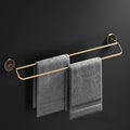 Bathroom Accessory Set Black Gold Folding Towel Bar, Triangular Basket, Storage Rack, Towel Ring, Wall Mounted Bathroom Accessories Kit(Towel Ring)