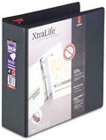 Cardinal XtraLife Nonstick ClearVue Locking Slant-D Ring View Binder BNDR,4',CV,D-RING,BK (Pack of3)