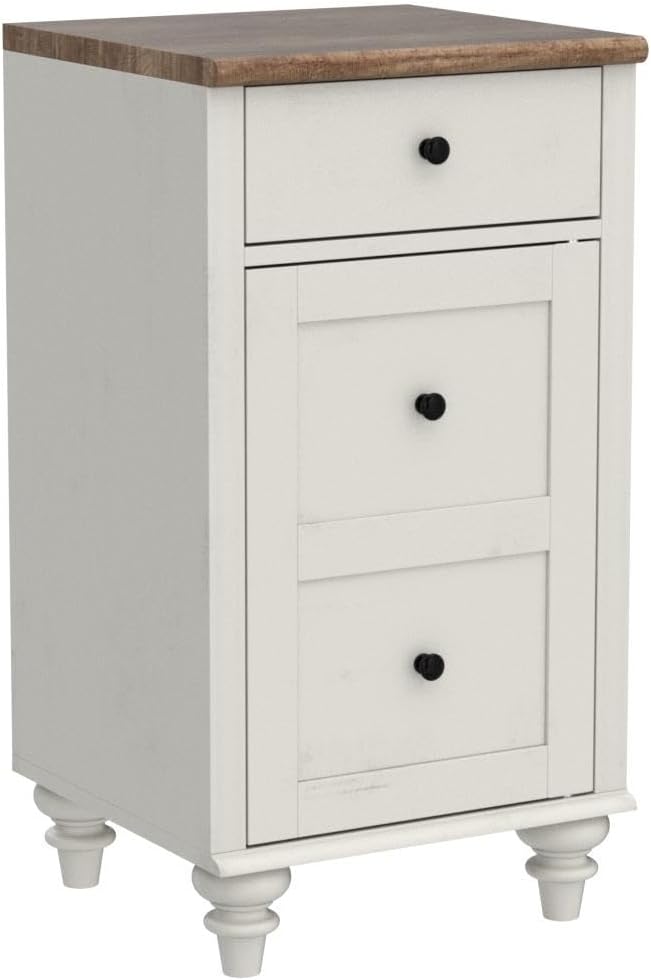 WAMPAT Nightstands with Charging Station, Set of 2 End Table with Power Outlets & USB Ports for Living Room, Modern Side Table with Wooden Drawer and Storage Cabinet for Bedroom, Off White