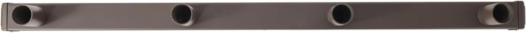 180° Low Profile Bullhorn Bracket with 4 in-Line Arms – 2-3/8' Tenon Adapter Outdoor Light Pole Cross Bar for Slip Fitter LED Shoebox, Parking Lot, Street Lights, Heavy-Duty Steel, Dark Bronze Finish