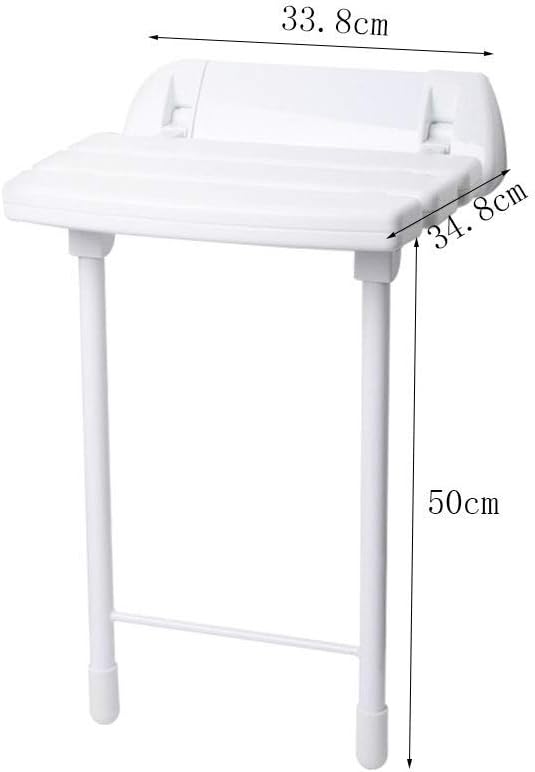 Bath Stools,Wall-Mounted Shower Stool Leg Folding Chair Elderly Person with Disability Shower Wall Chair Shoe Bench