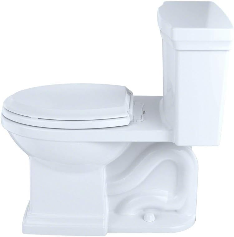 TOTO® Promenade® II One-Piece Elongated 1.28 GPF Universal Height Toilet with CEFIONTECT, Cotton White - MS814224CEFG#01