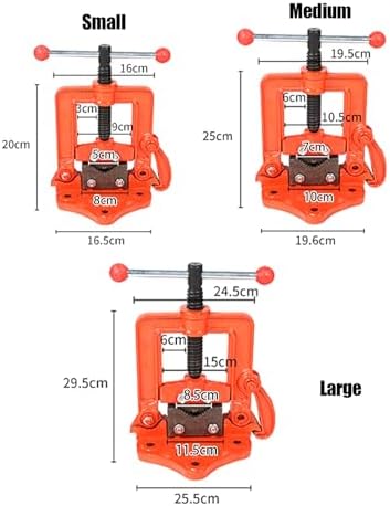 Heavy Duty Pipe Vise Brake - Forged Non-Slip T-Handle Plumbing Wrench Vise Grip Clamp for Tight Spaces, Durable Pipe Threader Tool (Small)