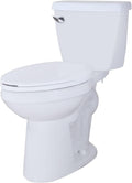 SouNor Two Piece Toilet 20-in Extra Tall Bowl With UF Soft Closing Seat Comfortable For Seniors, Taller and Handicap Person Front Flush 1.28 GPF, 12' Rough-in, White,SN1088SU