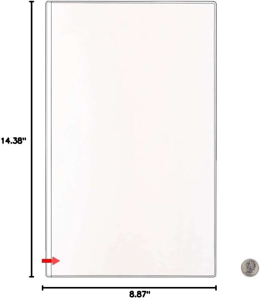 StoreSMART - 8 1/2' x 14' Peel & Stick Pockets - Open Long Side - 100 Pack - STB1993L-100