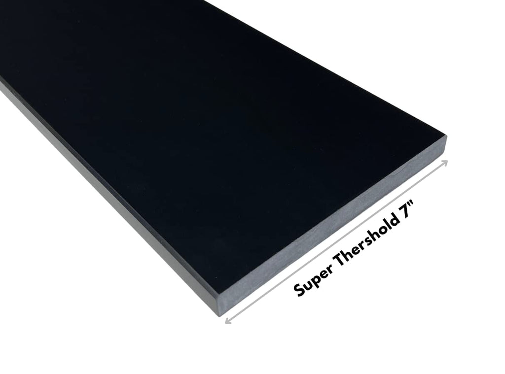 Super Black Engineered Marble Threshold for Shower Curb, Bathroom Vanity Backsplash, Window Sill, Door Transitions (7' x 36')