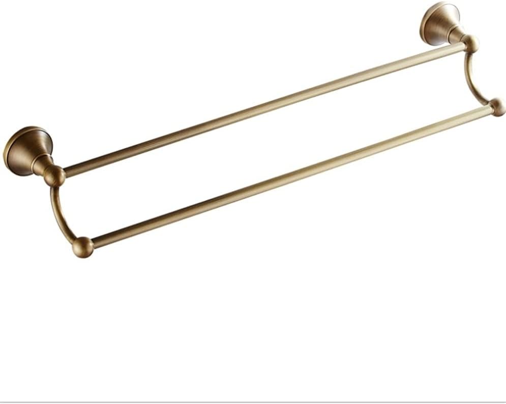 Gold Double Towel Rail Holder for Bathroom and Kitchen Antique Bronze Brass Chrome Towel Rack for Hotel Toilet