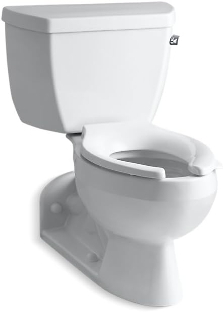 Kohler K-3554-RA-0 Two-Piece Elongated Toilet Bowl 1.6 GPF White