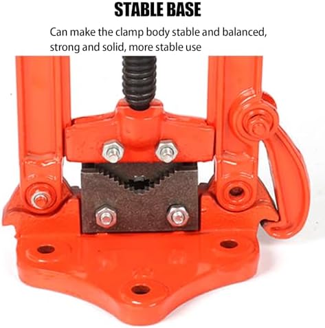 Heavy Duty Pipe Vise with Non-Slip T-Handle, Forged Plumbing Wrench Clamps for Tight Spaces, Durable Pipe Fixing Tool, Ideal for Threading and Repair, Compact Size