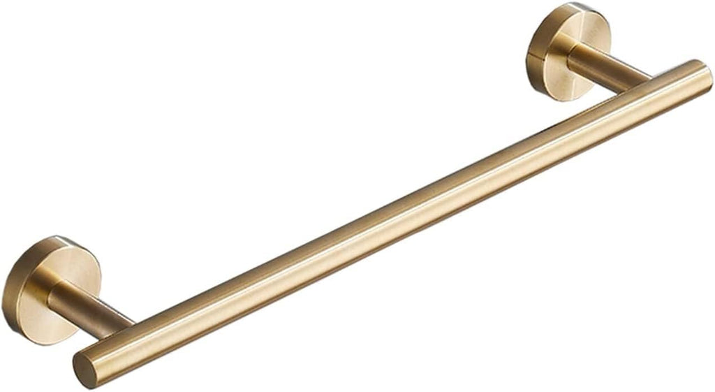 Bath Single Towel Bar Rail Wall Mounted Stainless Steel Brushed Finish Towel Holder for Bathroom & Kitchen(Black+Gold,30cm)
