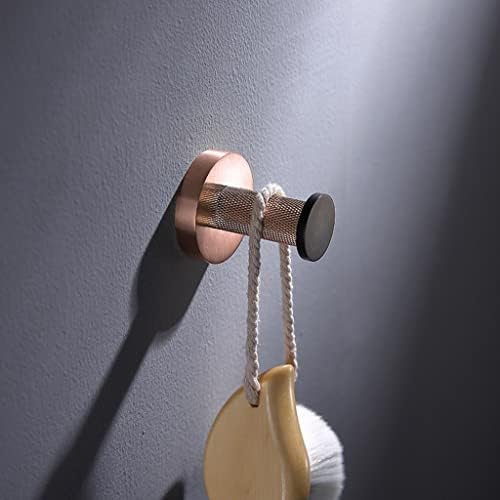 Rose Gold & Black Bathroom Accessory Set - Towel Bar, Toilet Paper Holder, Soap Dish, Towel Hook, Toilet Brush - Stylish Bathroom Hardware for Modern Decor