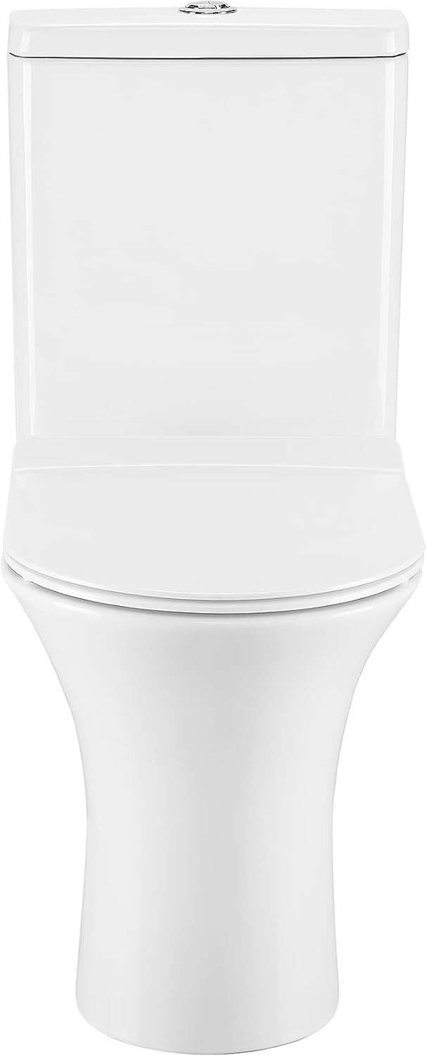 Swiss Madison SM-2T120 Calice Two Piece Elongated Rear Outlet Toilet Dual Flush in White