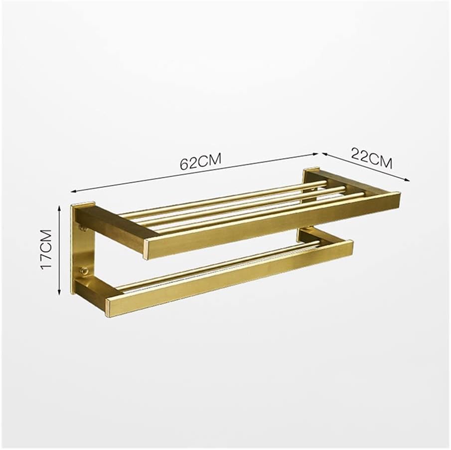 Towel Bars Towel Rails Bathroom Wall Mounted Holder Brushed Gold Black Storage Hanger Bar Movable Pole