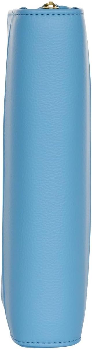 FranklinCovey - Thalia Ring-Bound Binder for FranklinCovey Planners | Simulated Leather - Zipper Binder (Classic, Blue Lagoon)