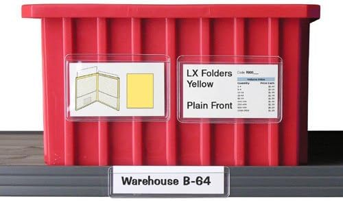 StoreSMART® Remove & Reuse Peel & Stick Plastic Pocket - 100 Peel & Stick 4' x 6' Pockets - Open Long Side - Vinyl Plastic (PSR1888L-100)