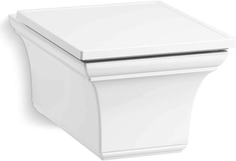 KOHLER 6918-0 Memoirs elongated dual-flush wall-hung toilet, White