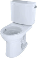 TOTO® Drake® II Two-Piece Round 1.28 GPF Universal Height Toilet with CEFIONTECT and Right-Hand Trip Lever, Cotton White - CST453CEFRG#01