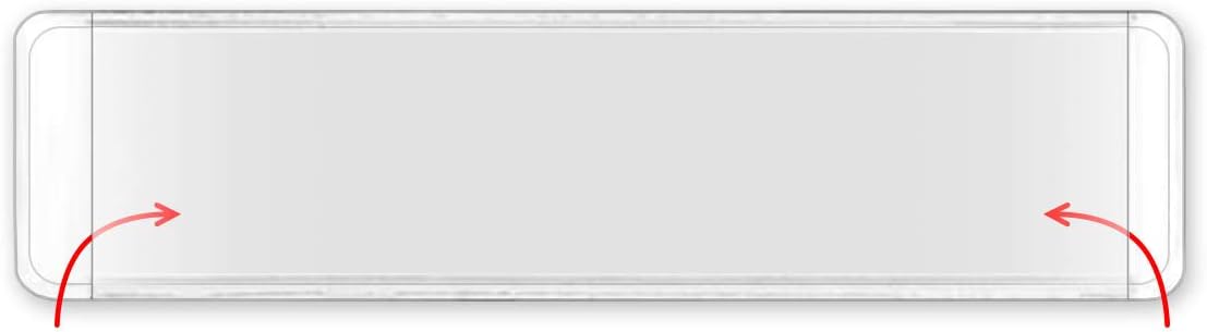 StoreSMART - Peel & Stick 1' x 4' Shelf Tag/Label Holders - 500-Pack - Open Both Short Sides - SPCSTB2432SS-500