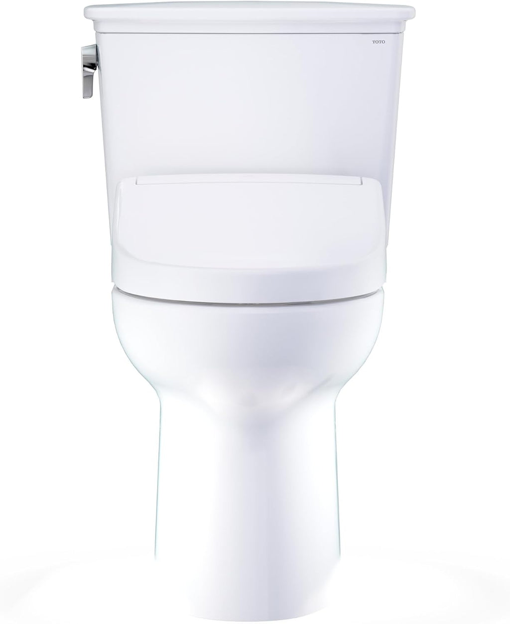 TOTO® Drake® Transitional WASHLET®+ Two-Piece Elongated 1.28 GPF Universal Height TORNADO FLUSH® Toilet with S5 Bidet Seat, Cotton White - MW7863446CEFG#01