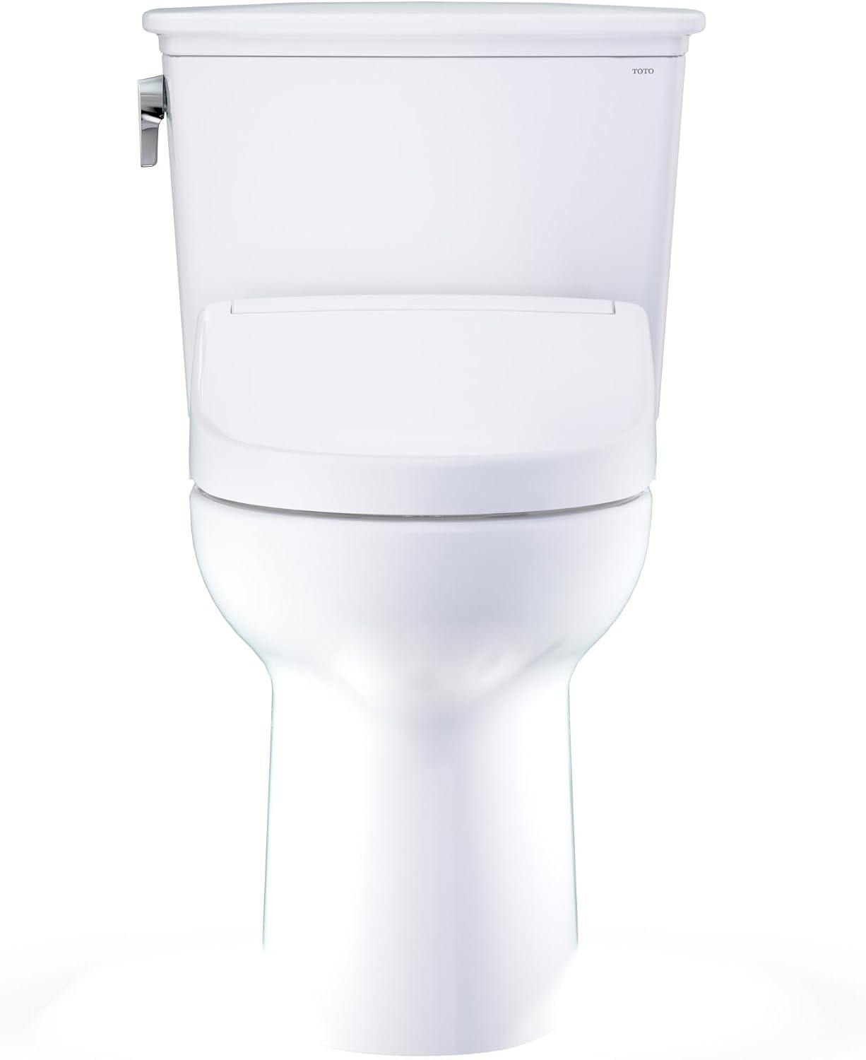 TOTO® Drake® Transitional WASHLET®+ Two-Piece Elongated 1.28 GPF Universal Height TORNADO FLUSH® Toilet with S5 Bidet Seat, Cotton White - MW7863446CEFG#01