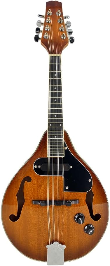 Mandolin Musical Instrument A Style E-Acoustic Mandolin Instrument Kit 8 String for Beginners Adults with Carrying Case Extra Strings Picks Cleaning Cloth