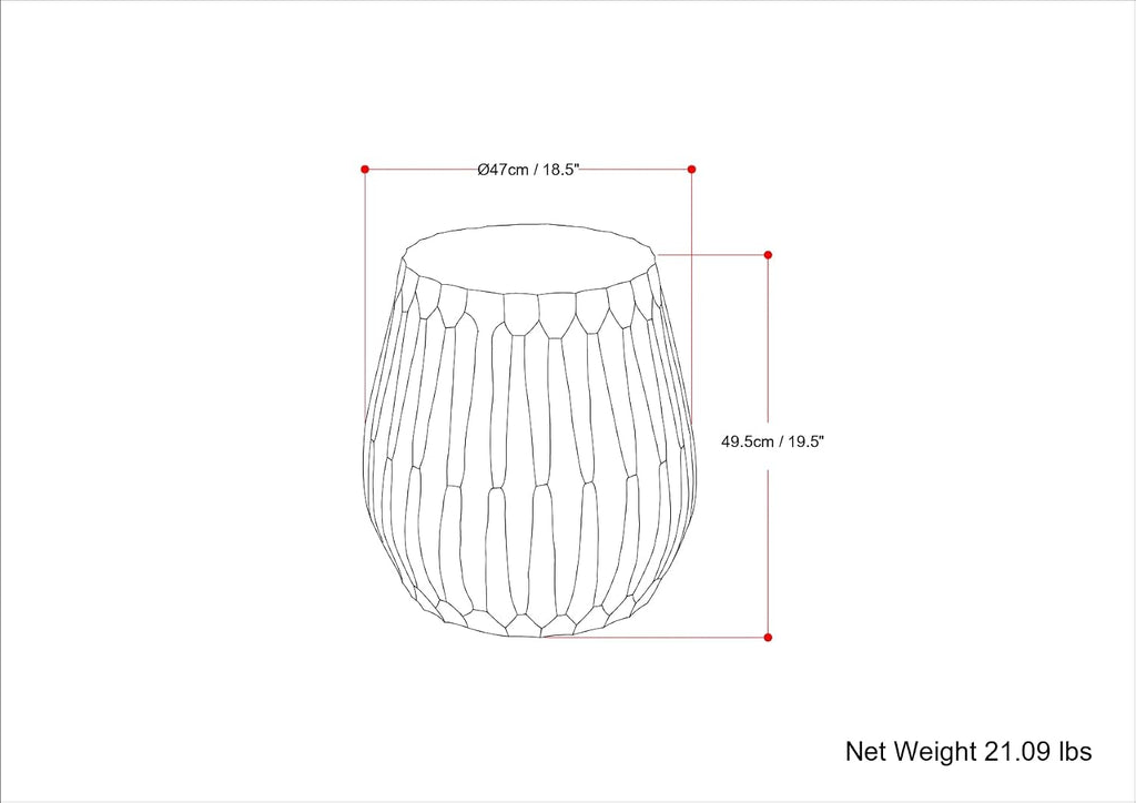 SIMPLIHOME Nellie Metal Table - 19 inch Wide Cast Aluminum Round Side Table in Graphite, Industrial Accent Table for Living Room, Bedroom, or Office with Sculptural Design, Assembled