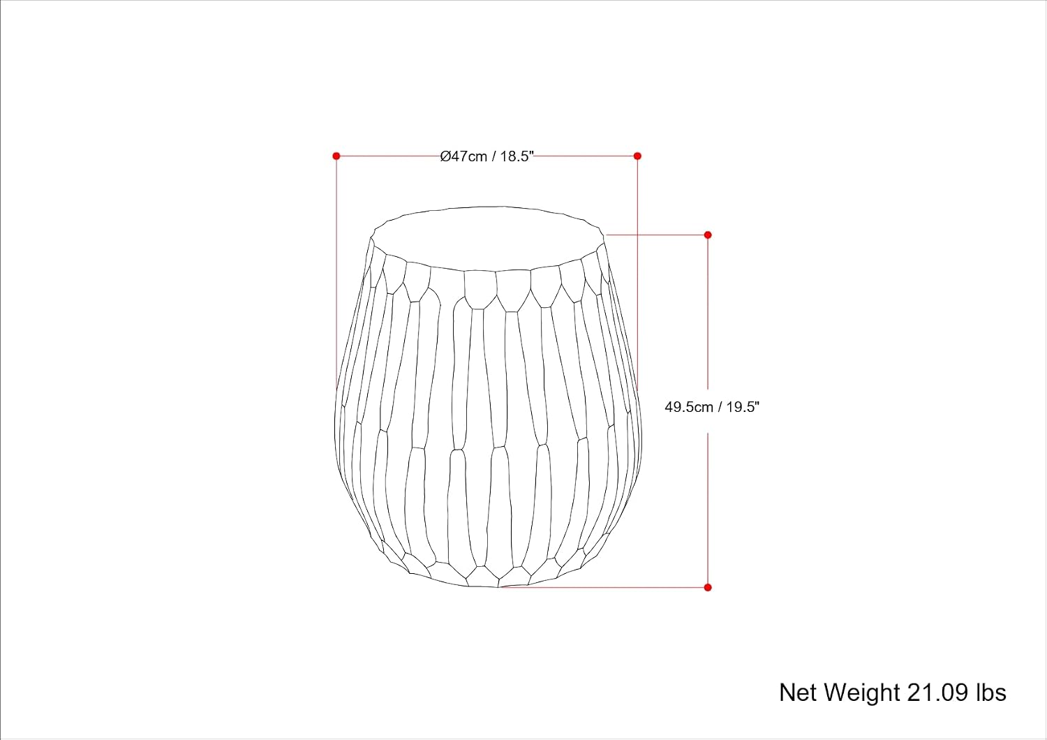 SIMPLIHOME Nellie Metal Table - 19 inch Wide Cast Aluminum Round Side Table in Graphite, Industrial Accent Table for Living Room, Bedroom, or Office with Sculptural Design, Assembled