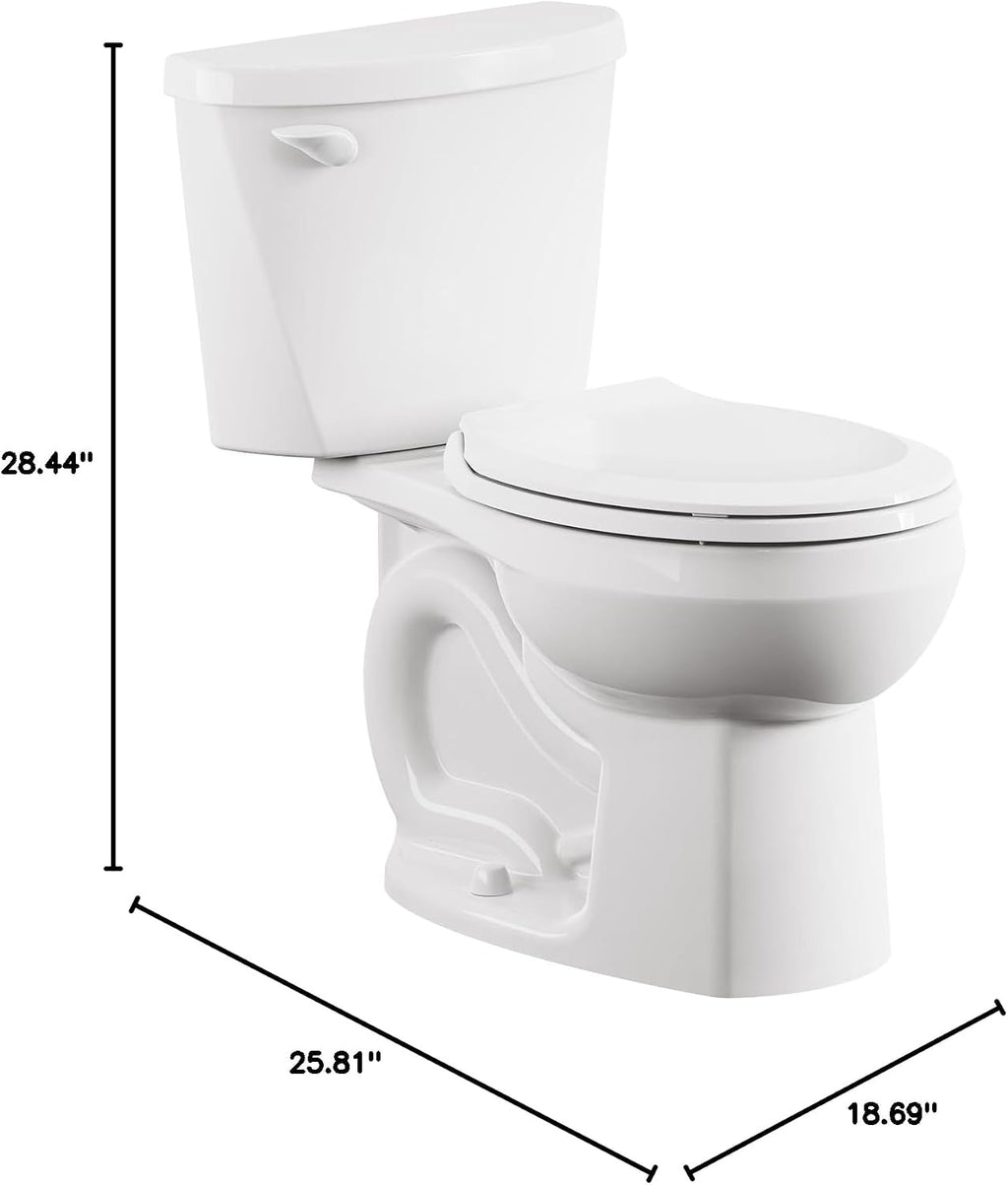 American Standard 250DB104.020 Colony 3 Round Front Two-Piece Toilet Without Seat, White