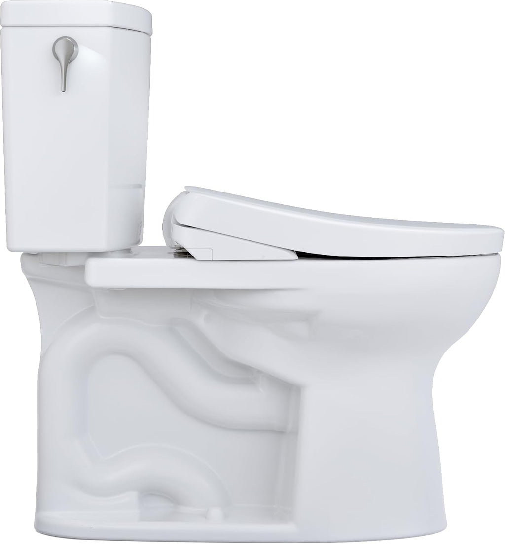 TOTO® WASHLET®+ Drake® II 1G® Two-Piece Elongated 1.0 GPF Toilet and WASHLET®+ S7A Contemporary Bidet Seat, Cotton White - MW4544736CUFG#01