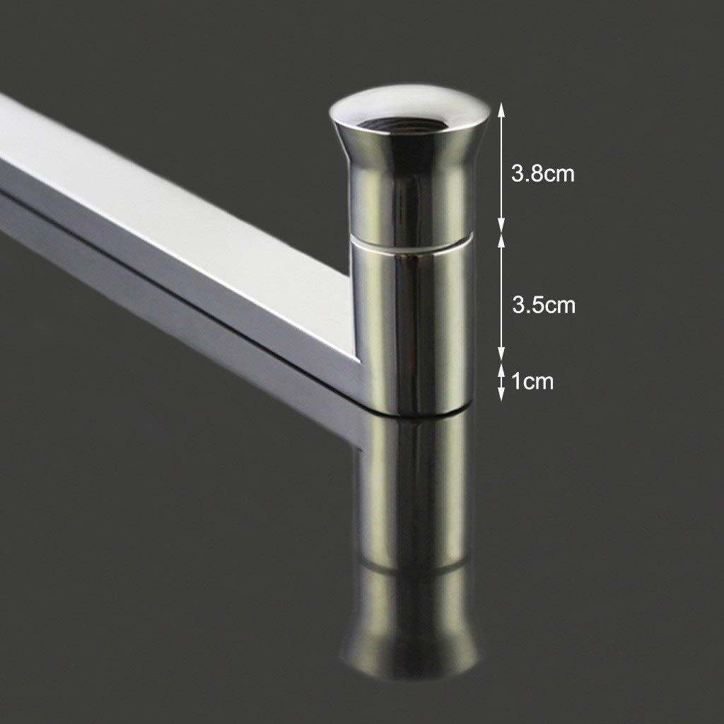 Shower door handles,Fashion Shower Door Handle Pull T Bar Door Lever Hardware Replacement Set | Bathroom Door Knobs for Interior Glass Doors | Polished Chrome Towel Bar Stainless Steel ( Color : Chrom