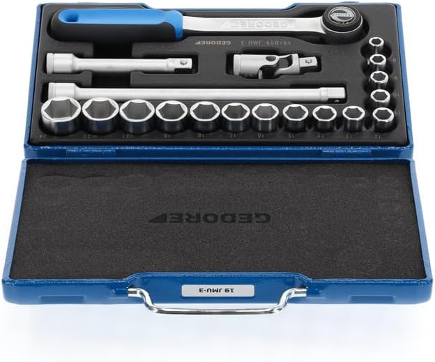 GEDORE 19 JMU-3 Socket Set 1/2' 19 pcs hex 8-24 mm