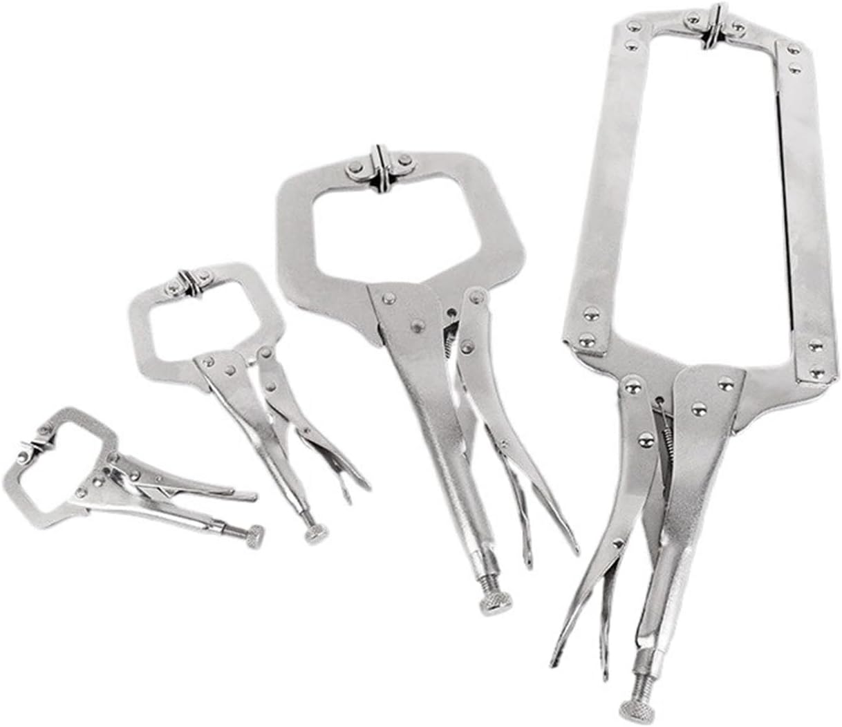 C clamp, 1Pcs C Clamp Locking Pliers 23cm Vise Grip Welding Steel Woodworking Tenon Locator(18in)