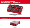 49-66-6817 Impact Socket Set, Socket Set for Milwaukee Shockwave Impact Duty Socket 1/2' Drive Sae Tray Set - 15PC