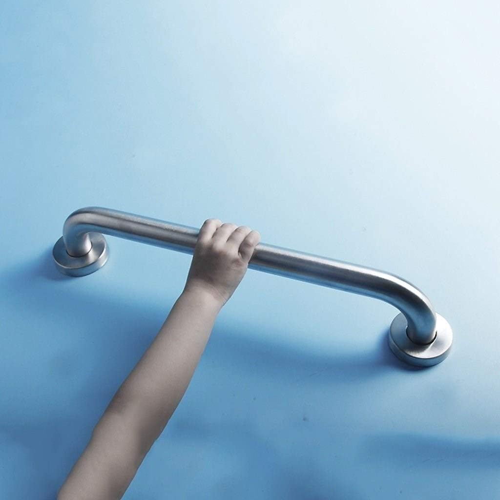 Shower Handles, Handrails Grab Bar Brushed Nickel, Bathtubs and Showers Handrail,-Slip for Disabled Elderly, Toilet Wall Mount Assist Handle，Silver-30Cm