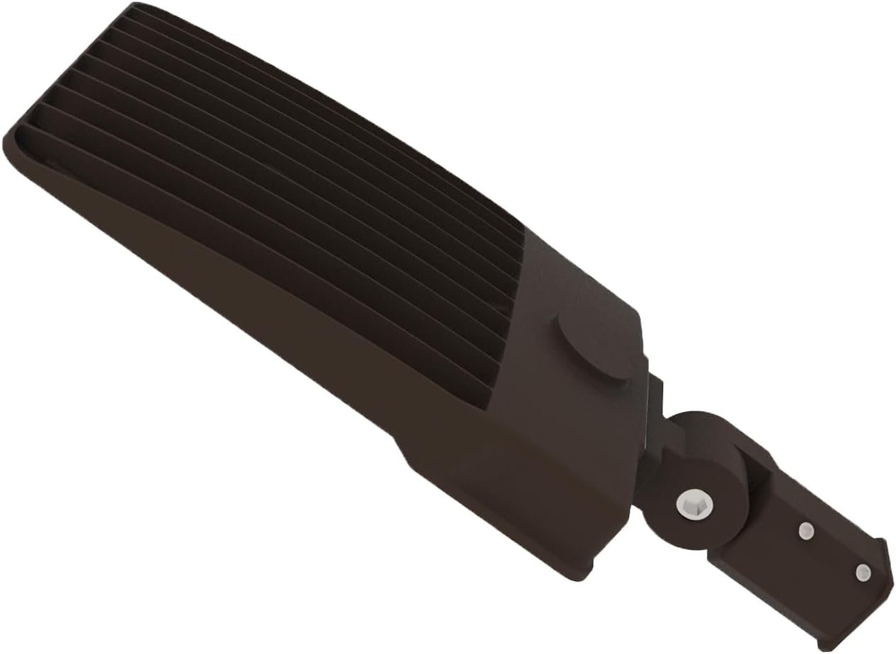 Power Adjustable 200W 240W 300W 277V 480V LED Parking Lot Light Exterior Bronze Street Pole Shoebox Lighting Fixtures 5000K for Sport Court, 600W-1000W MH HPS Equal (Slip Fitter Mount)
