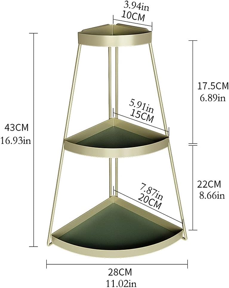 Makeup Box Corner Cosmetic Iron Shelf Desktop Dressing Table Three tier Skin Care Product Storage Rack Table Simple Lipstick Makeup Rack Cosmetics and Perfume Organizer, yuqing2022
