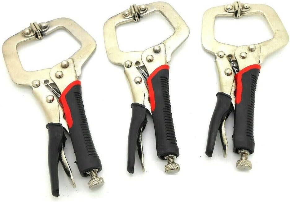 6pc 6' Locking Vise C-Clamp Pliers Flex Pads Hand Tool Welding,Jikkolumlukka