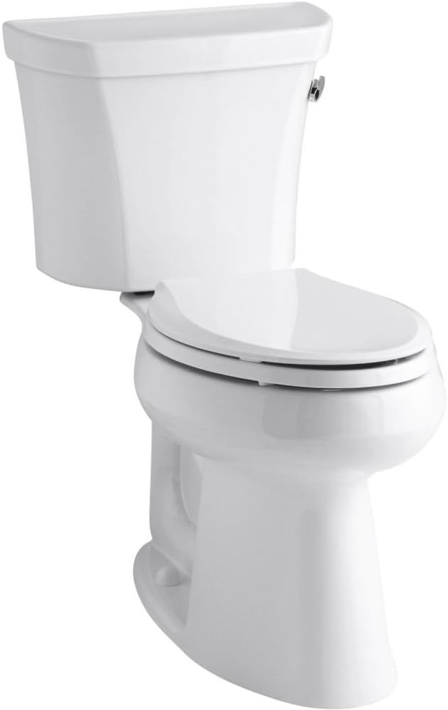Kohler KOH3889-RA-0 1.28 GPF Two-Piece Comfort Height Elongated Toilet with 10' Rough In and Right Hand Trip Lever from the Highline Collection White