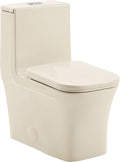 Swiss Madison Concorde One Piece Square Toilet Dual Flush 1.1/1.6 gpf in Bisque