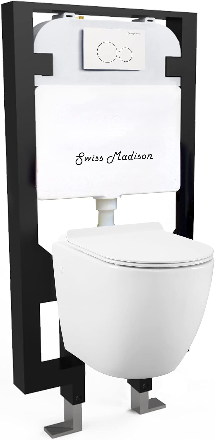 St. Tropez Wall Hung Toilet Bundle, Glossy White