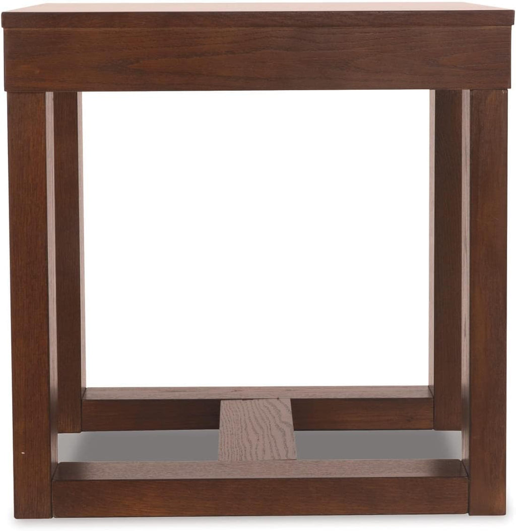 Signature Design by Ashley Watson Classic Oversized Square End Table, Dark Brown