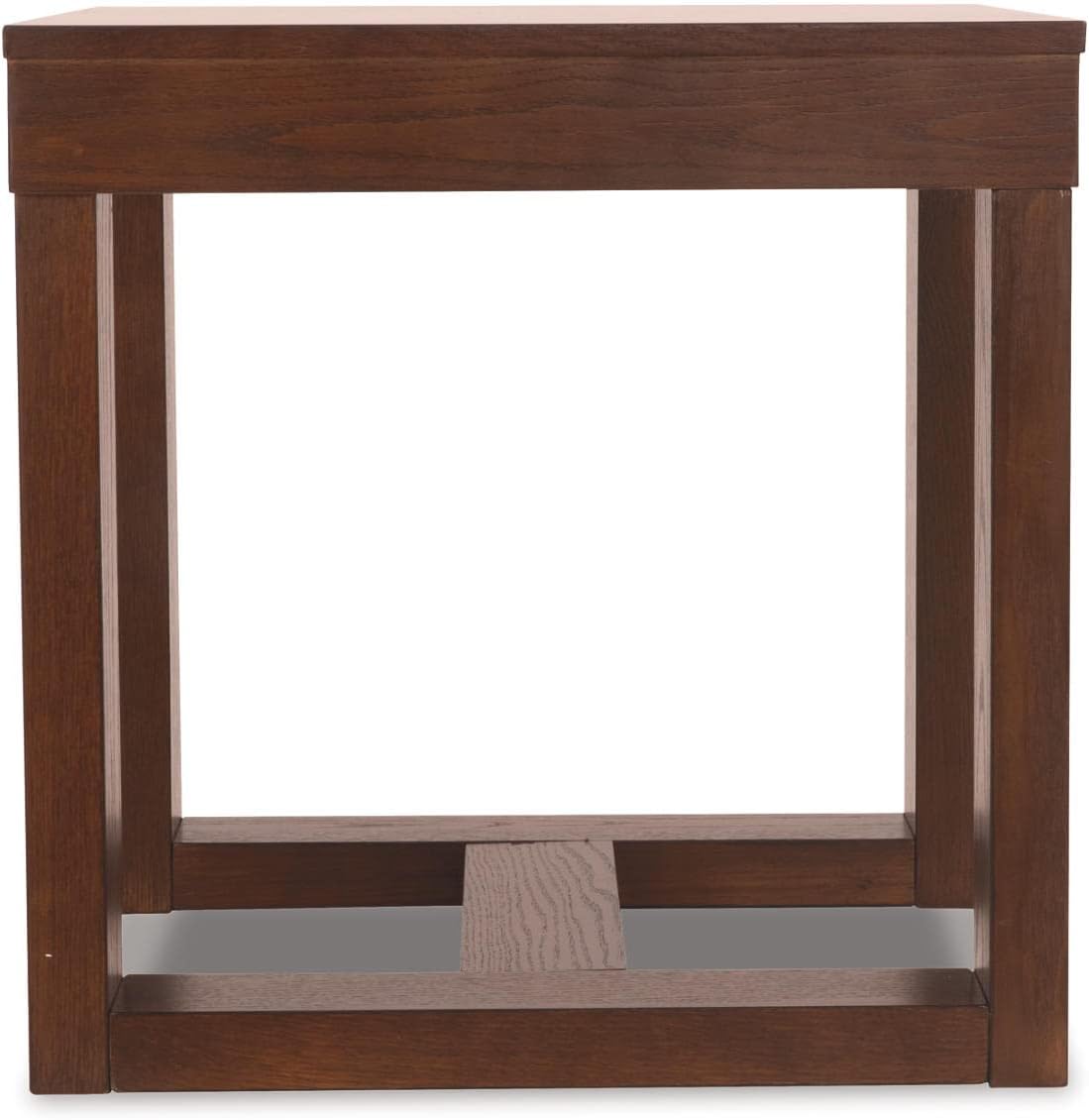 Signature Design by Ashley Watson Classic Oversized Square End Table, Dark Brown