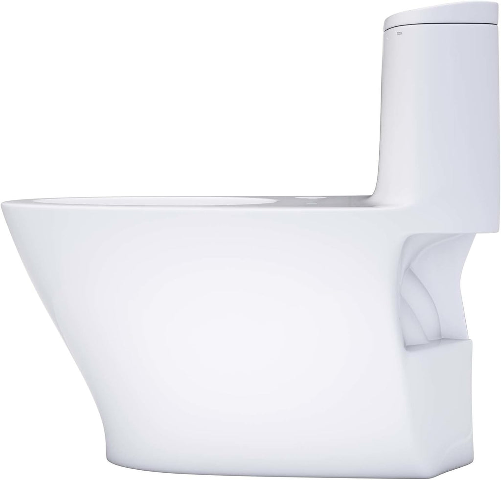 TOTO TCST642CUFGAT4001 Nexus 1.0 GPF One Piece Elongated Chair Height Toilet with Tornado Flush Technology - Less Seat Cotton White