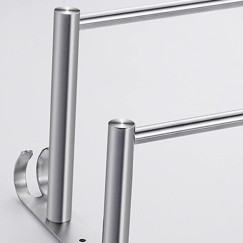 3 Tier Bath Towel Bar Rack with Hook Stainless Steel Wall Towel Rack for Bathroom Wall Mounted, Towel Ladder Holder,Multilayer Rack Shelf Bathroom Shelf with Towel B Polished-40cm
