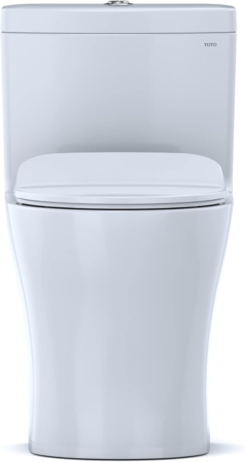 TOTO® Aquia® IV One-Piece Elongated Dual Flush 1.28 and 0.9 GPF Universal Height, WASHLET®+ Ready Toilet with CEFIONTECT®, Cotton White- MS646234CEMFGN#01