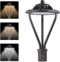 LED Post Top Pole Light,30-50W-75w ,ETL DLC listedNeed to install LED Post Top Pole Light,3000K 4000K 5000K 3CCT tunable,IP65 Waterproof Fixtures for Garden Yard Pathway Street Lighting (Black)