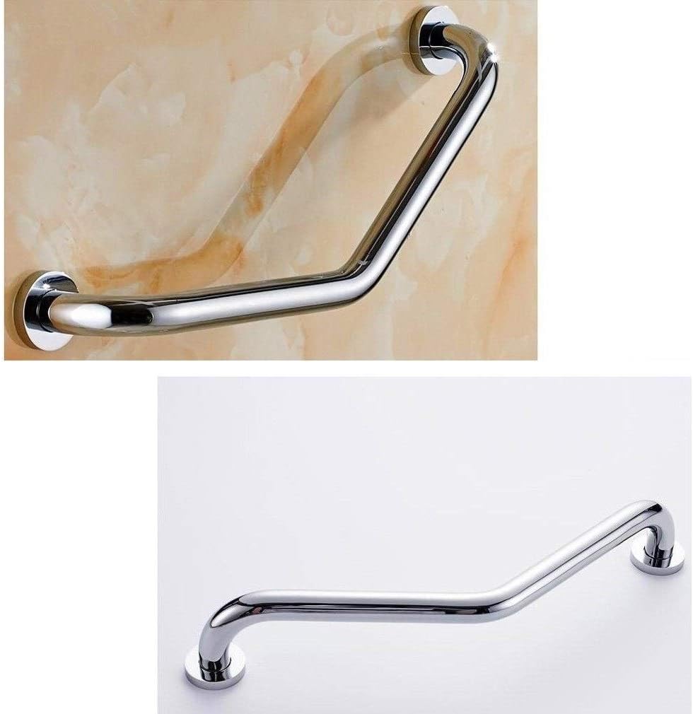 handrail Handrails Grab Bar Brass, Bathtub Handrail Bathroom Shower-Slip Polished Chrome Elderly Disabled Pregnant Women Handle Towel Rack/Silver