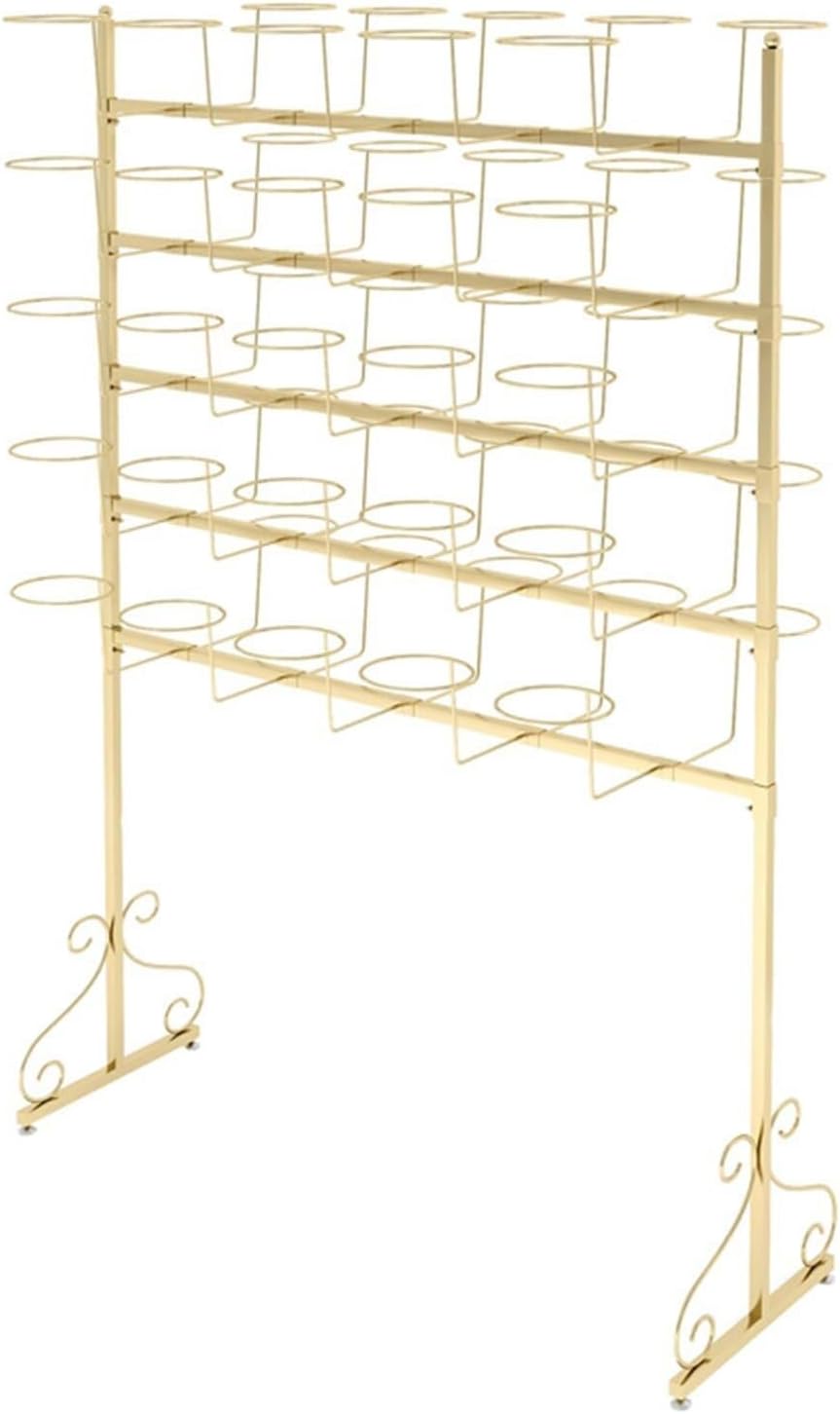 Metal Floor Standing Hat Display Rack with Adjustable Height, Large Capacity Baseball Cap & Wig Organizer 4 Smooth Swivel Casters(White)